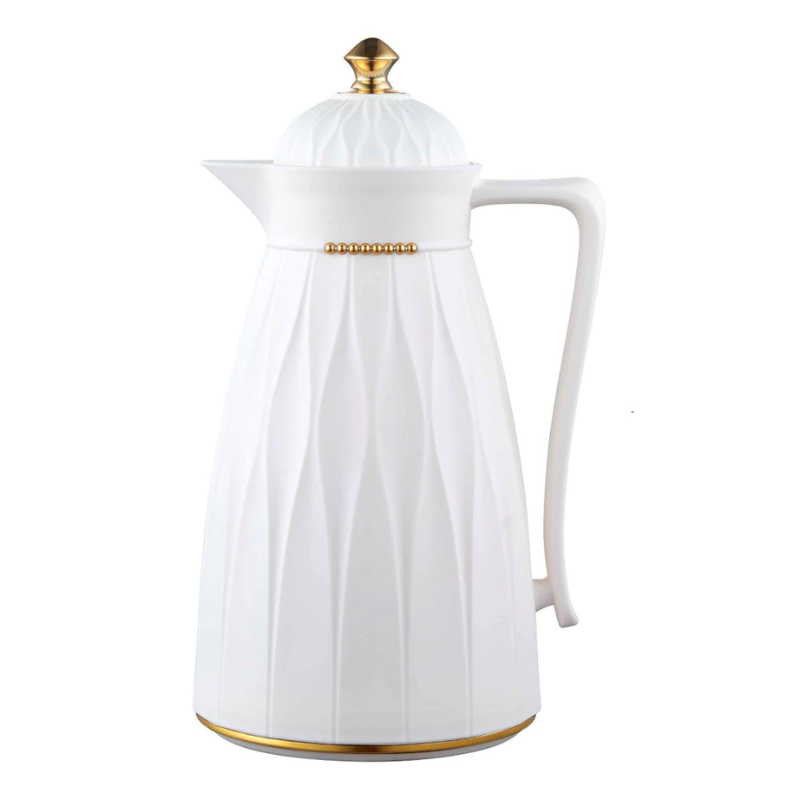 Garrafa Térmica de Café Paris - Branca e Dourada 1L