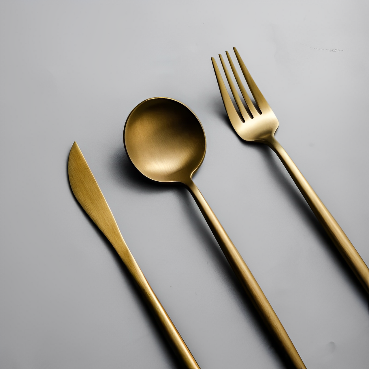 Jogo de Talheres Inox Minimalista Milão Dourado