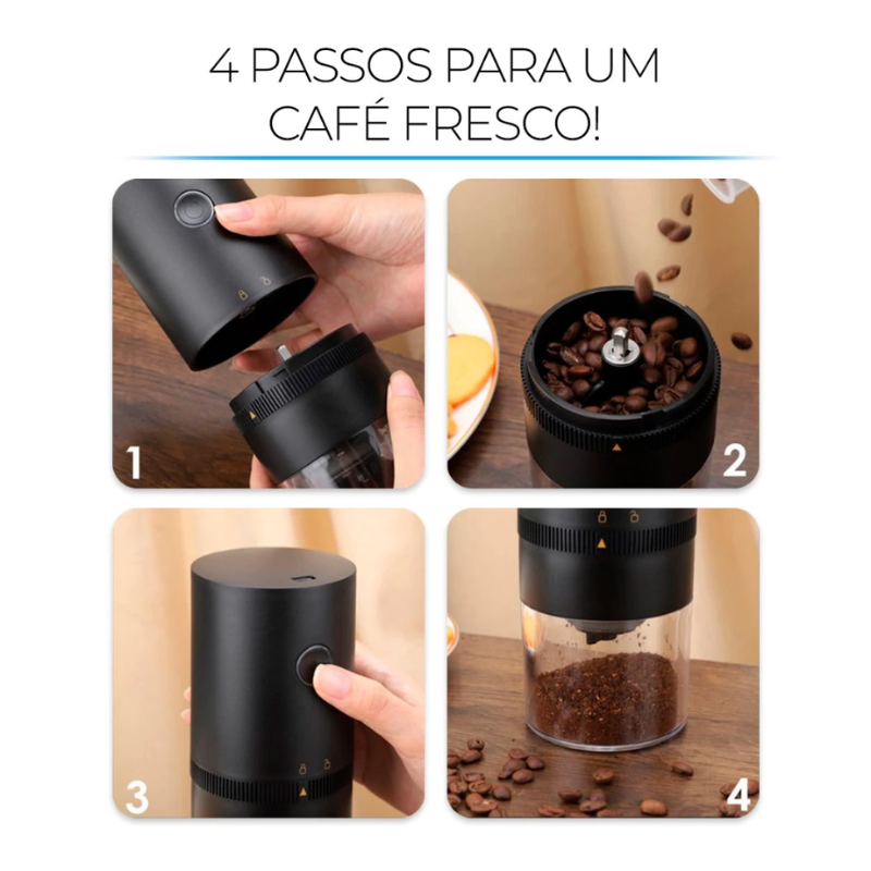 Moedor de Café Elétrico Holanda Preto