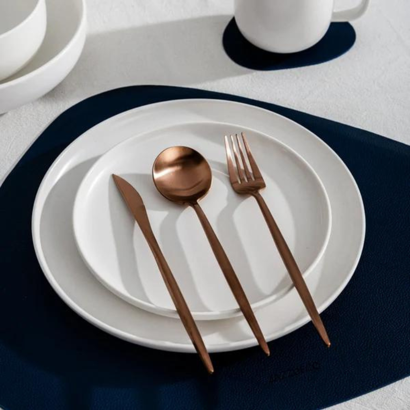 Jogo de Talheres Inox Minimalista Milão Rose