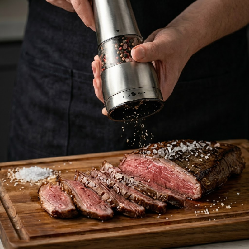 Moedor de Sal e Pimenta Premium em Aço Inox