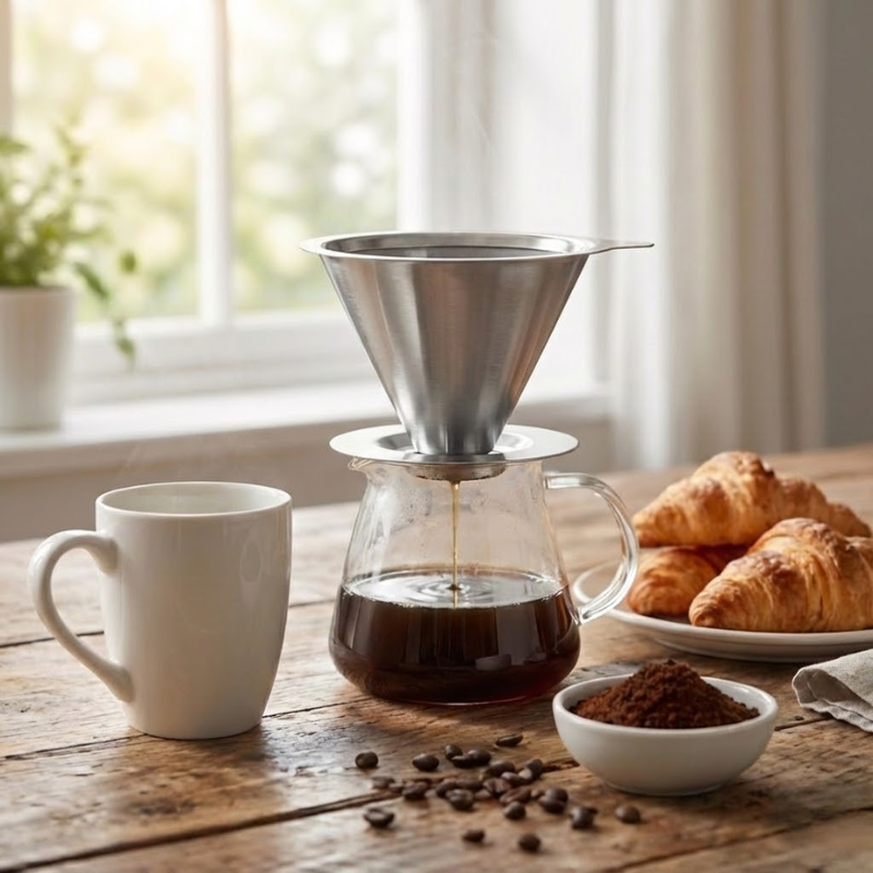 Filtro de Café Inox Prata - Tamanho 103