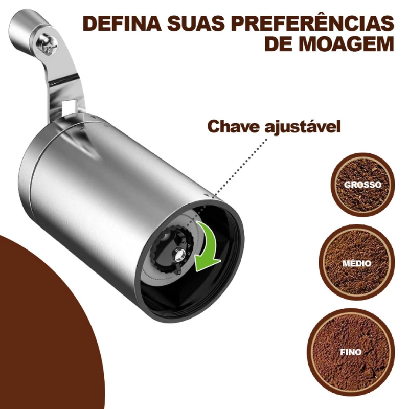 Moedor de Café Manual Santiago Prata