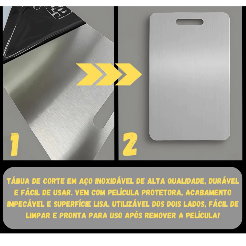 Kit 3 Tábuas de Corte de Inox