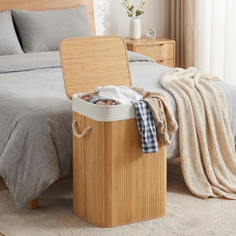 Cesto de Roupa de Bambu Roma