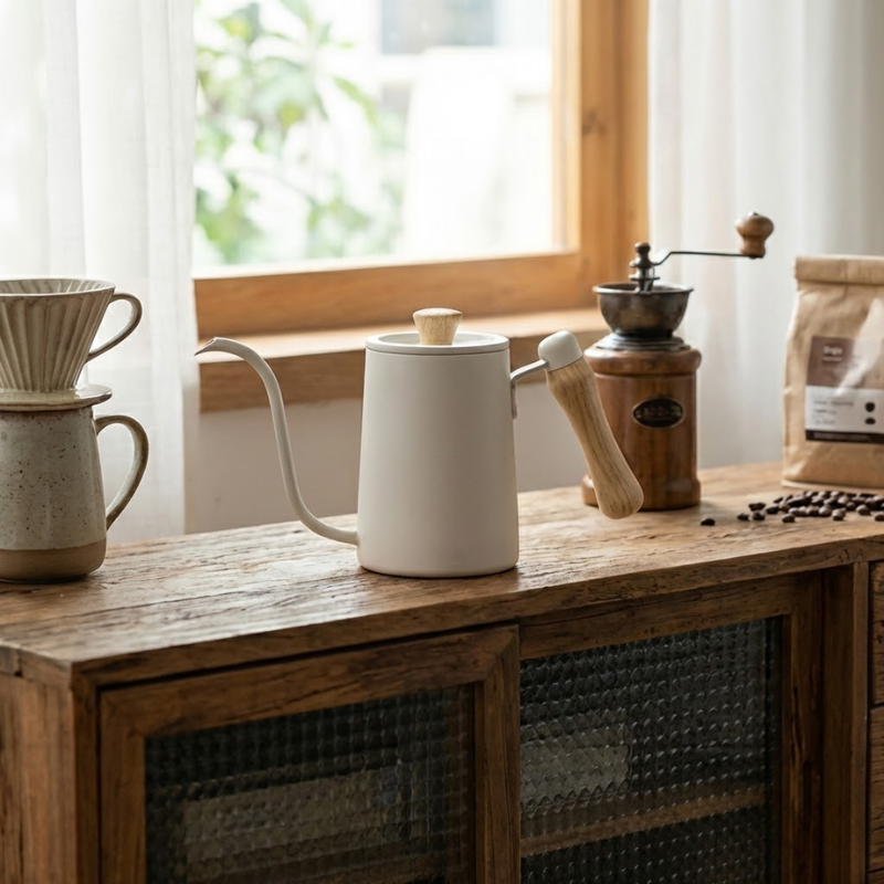 Bule de Inox Inglês - Branco 600ml