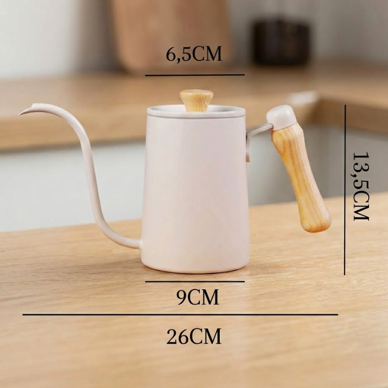 Bule de Inox Inglês - Branco 600ml