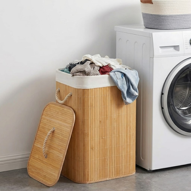 Cesto de Roupa de Bambu Roma