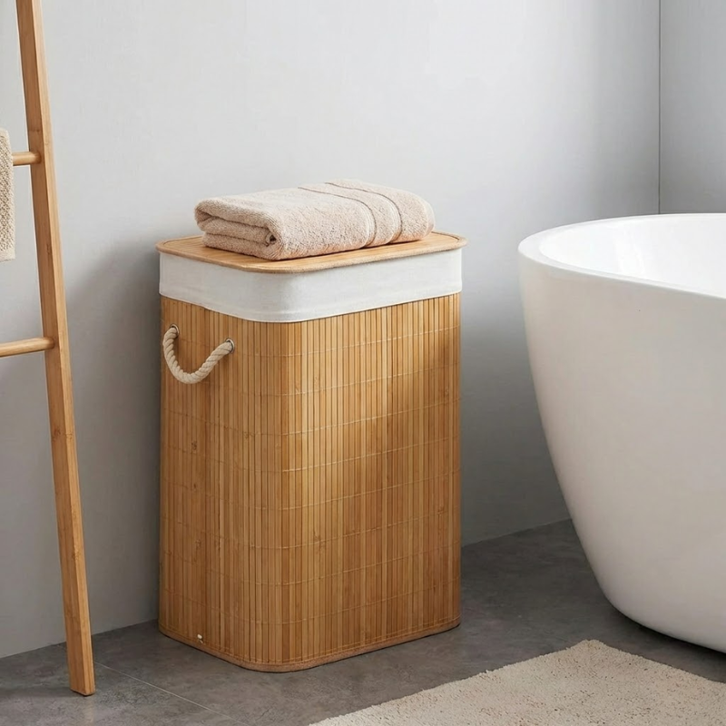 Cesto de Roupa de Bambu Roma