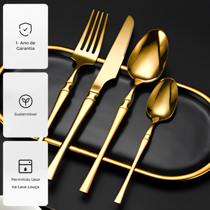 Faqueiro Inox Vaticano Para 6 pessoas 24 peças [BLACK FRIDAY 2025]