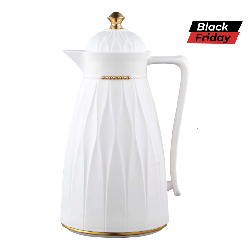 Garrafa Térmica de Café Paris - Branca e Dourada 1L [BLACK FRIDAY 2025]