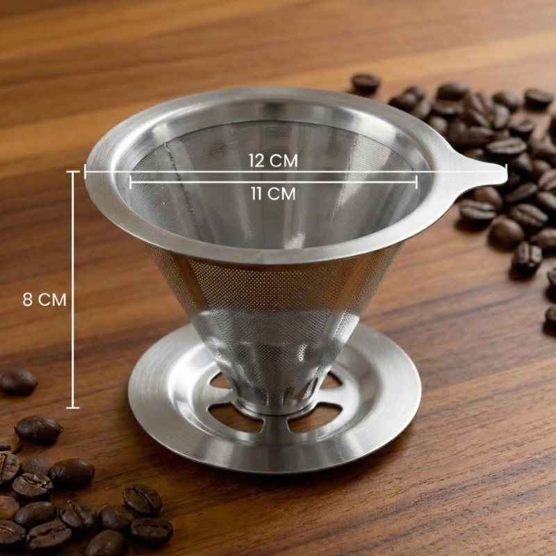 Filtro de Café Inox Prata - Tamanho 103