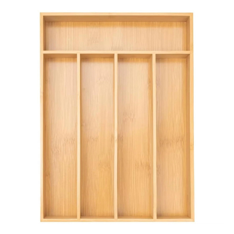 Organizador de Talheres de Bambu 5 Divisórias Prime