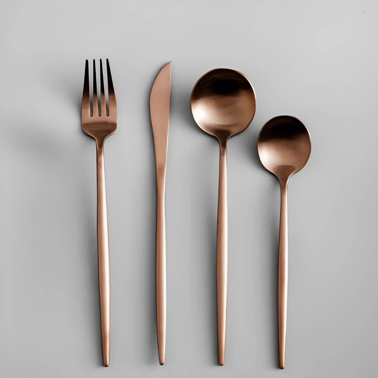 Jogo de Talheres Inox Minimalista Milão Rose