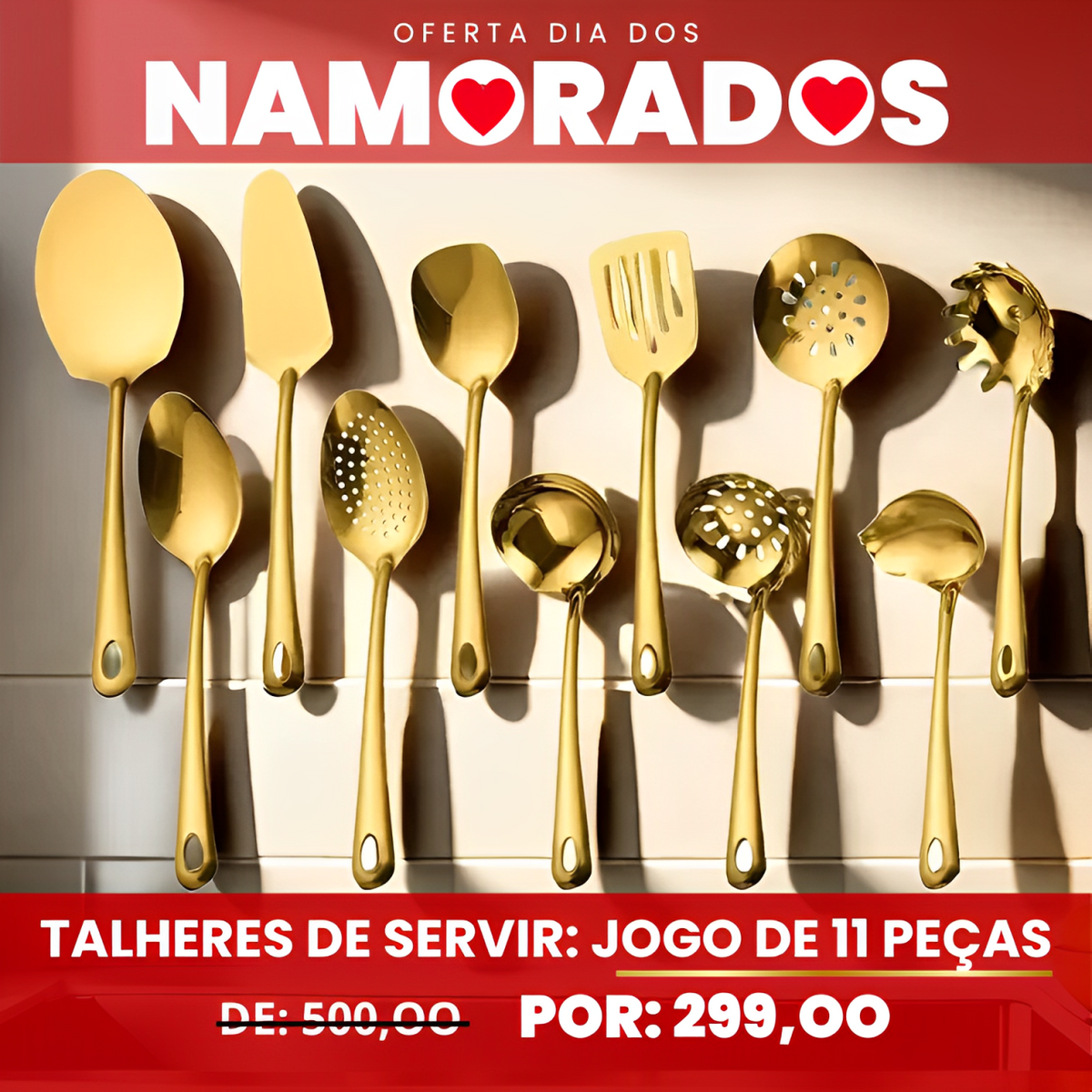 Talheres de Servir Jogo de 11 Peças