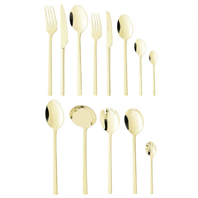 Jogo de Talheres Maia 101 Peças Dourado