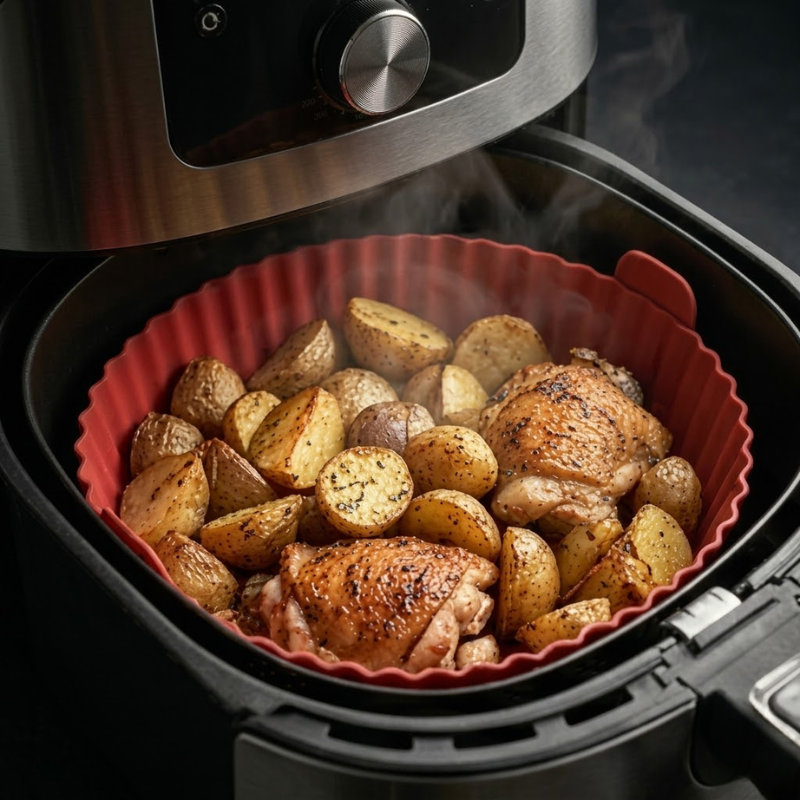 Kit 6 Formas de Silicone Premium para Air Fryer