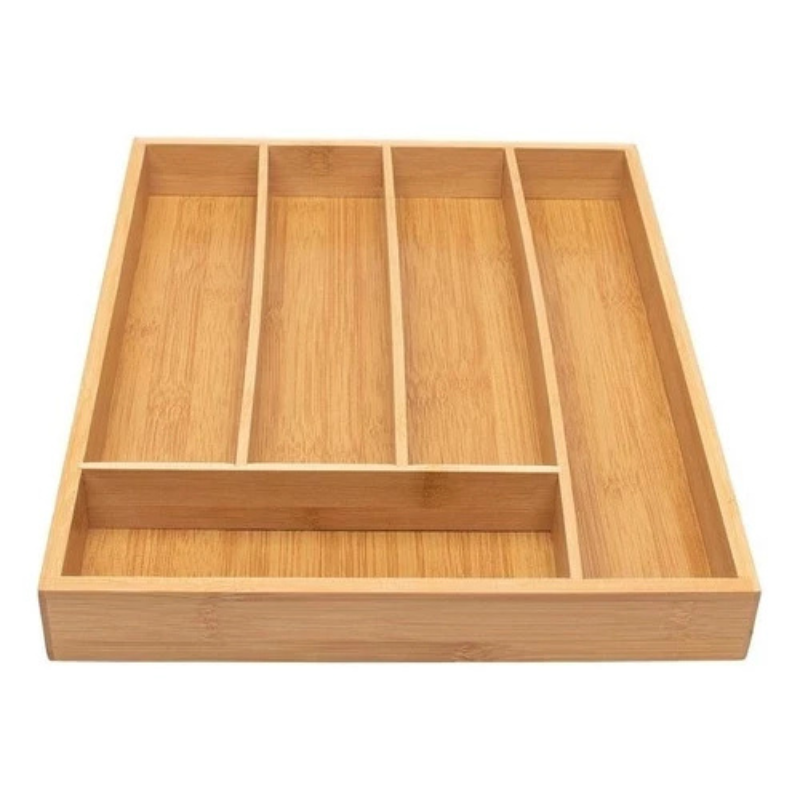 Organizador de Talheres de Bambu 5 Divisórias