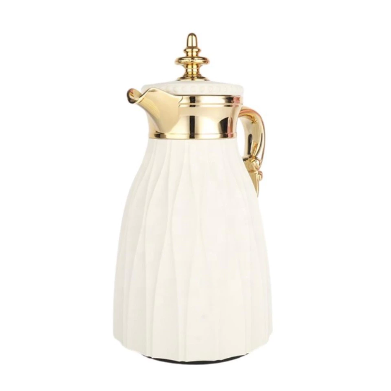 Garrafa Térmica de Café Dubai - Branca e Dourado 700ml