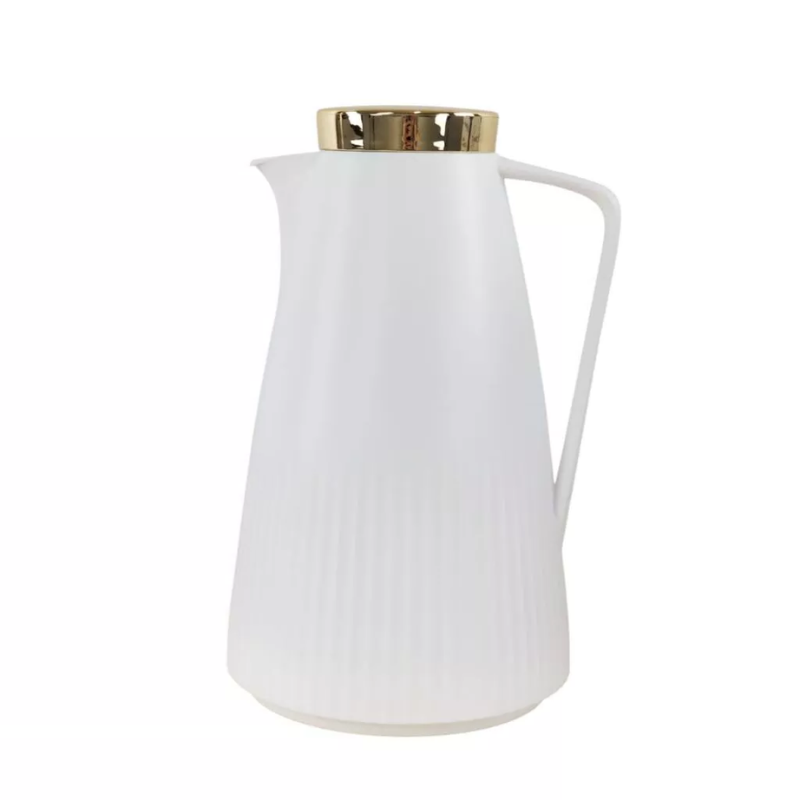 Garrafa Térmica de Café Roma - Branca e Dourada 1L
