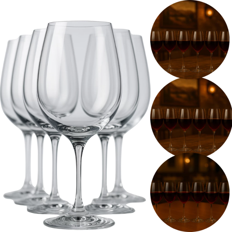 Taça de Vinho Tinto Veneza 6 Unidades (300ml)