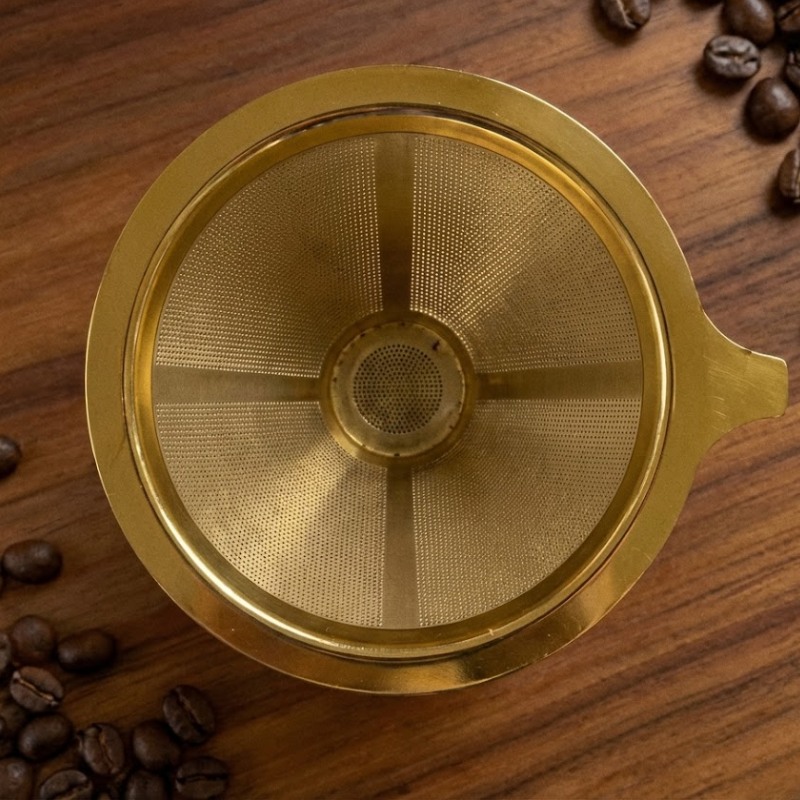 Filtro de Café Inox Dourado - Tamanho 103