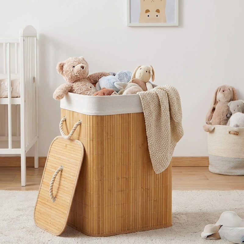 Cesto de Roupa de Bambu Roma