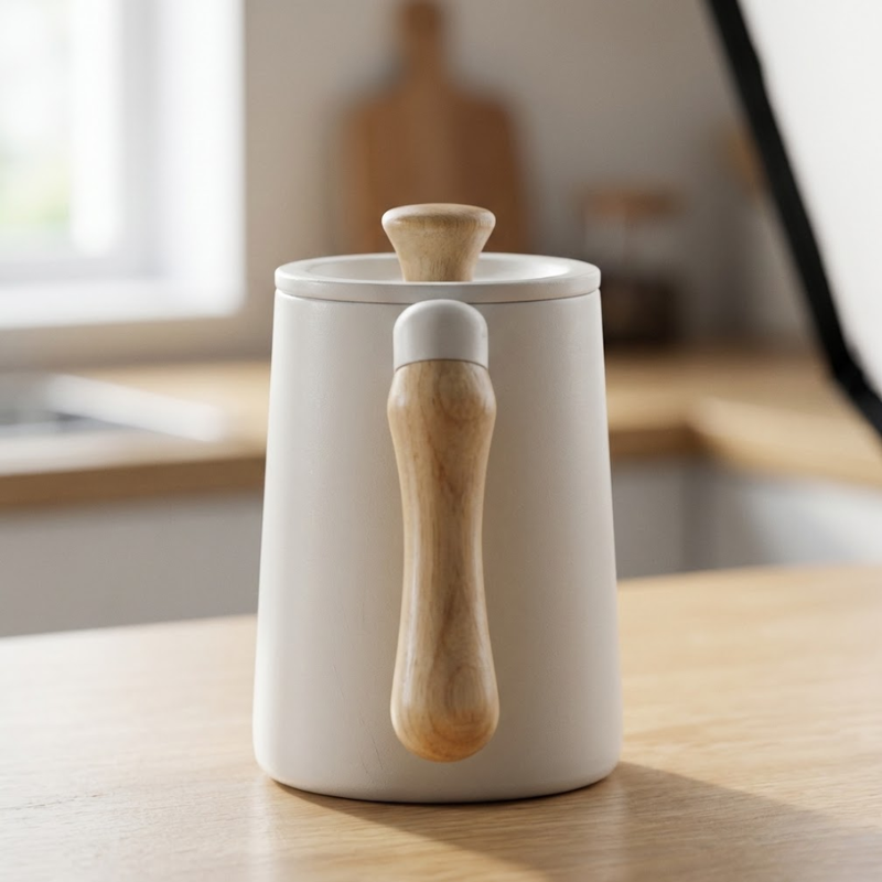 Bule de Inox Inglês - Branco 600ml