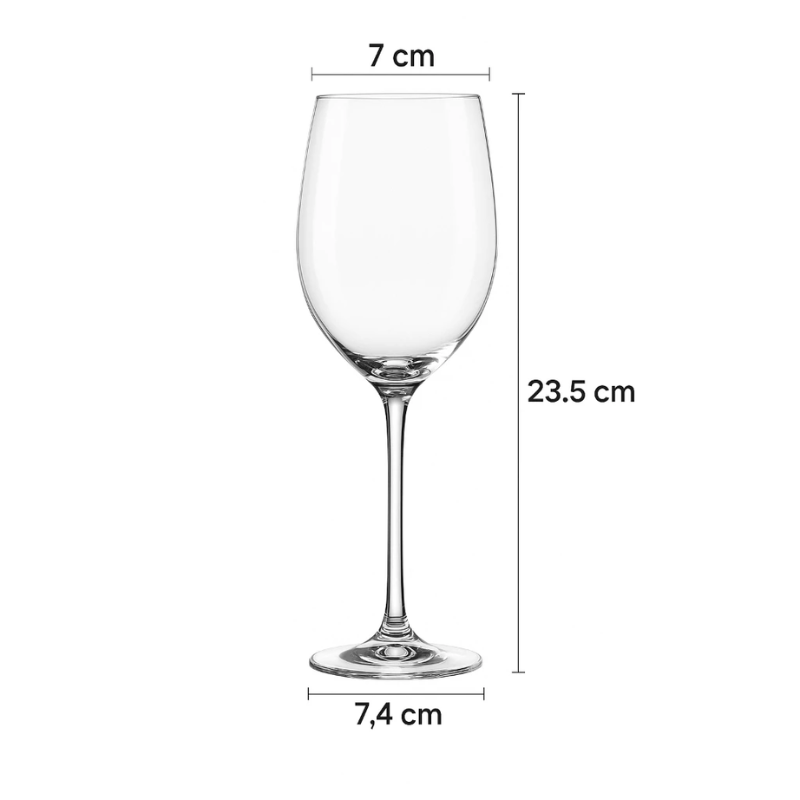 Taça de Cristal Roma – 6 Unidades (450ml)