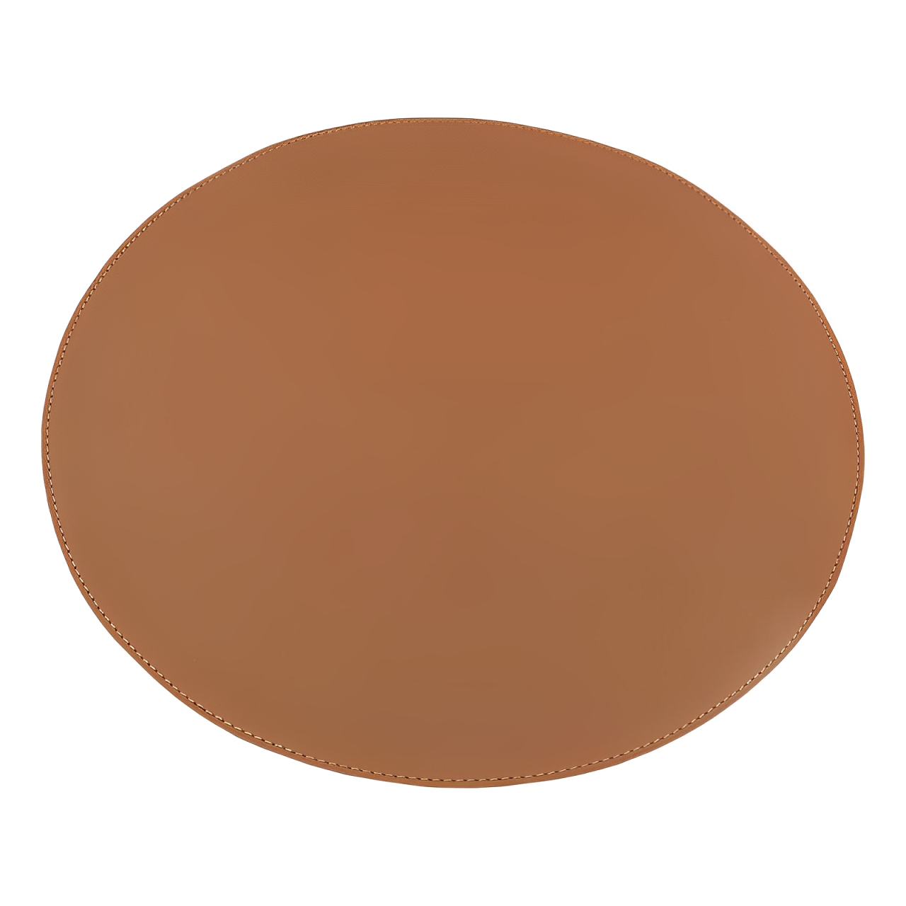 Jogo Americano Contemporâneas Couro PU Redondo Marrom