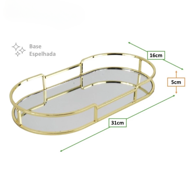 Bandeja Roma Dourada