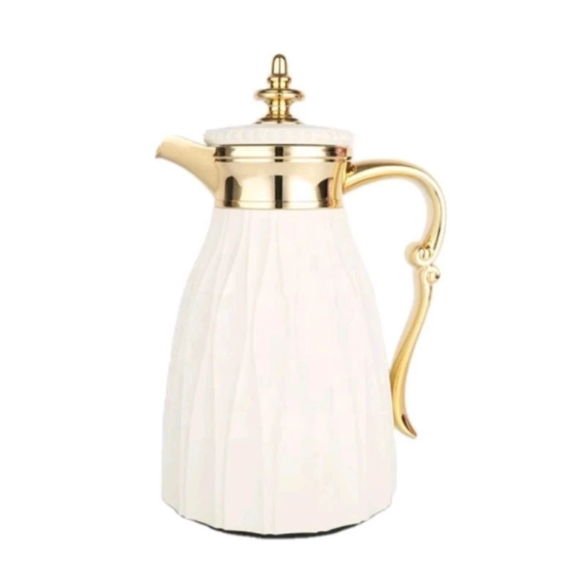 Garrafa Térmica de Café Dubai - Branca e Dourado 700ml