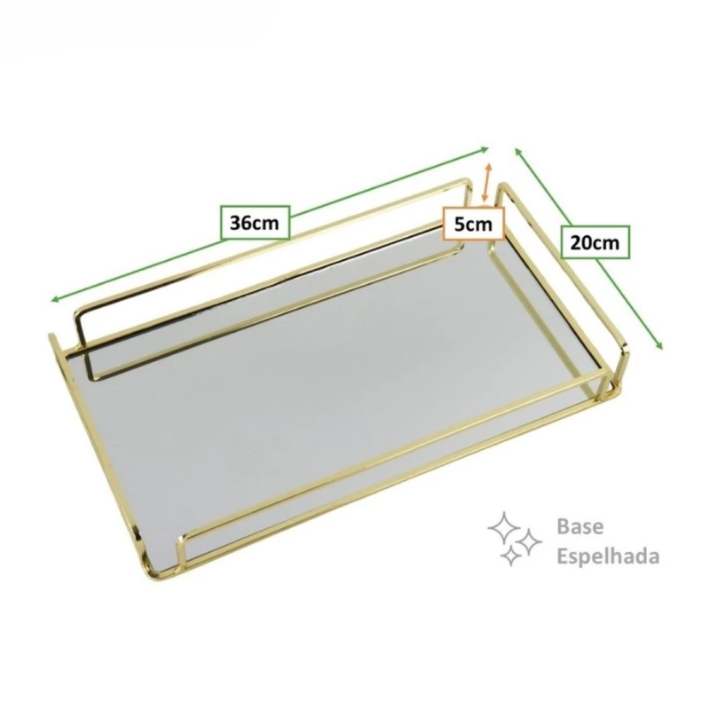 Bandeja Creta Dourada