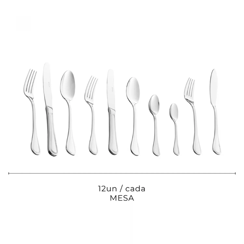 Faqueiro Turco 130 Peças Prata