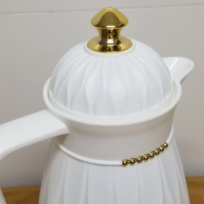 Garrafa Térmica de Café Paris - Branca e Dourada 1L [BLACK FRIDAY 2025]