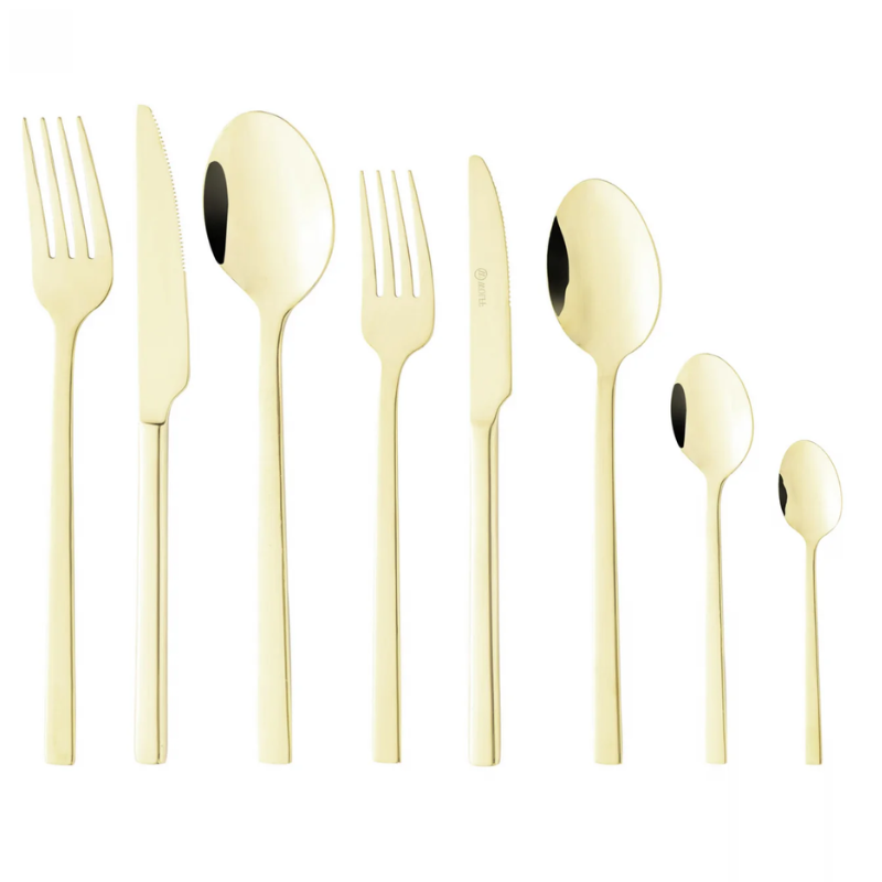 Jogo de Talheres Maia 101 Peças Dourado