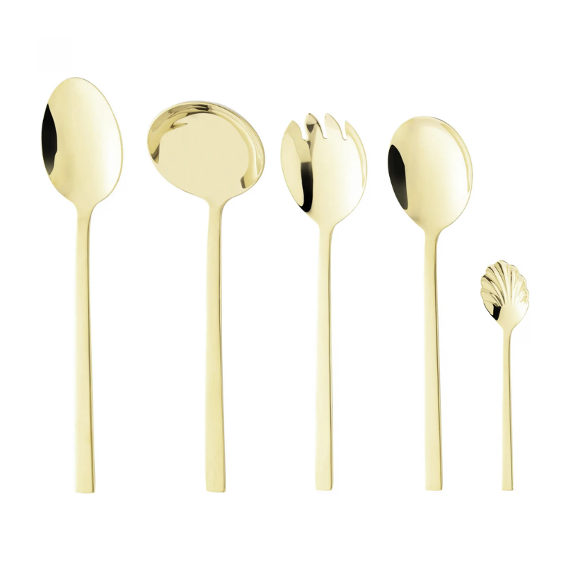 Jogo de Talheres Maia 101 Peças Dourado