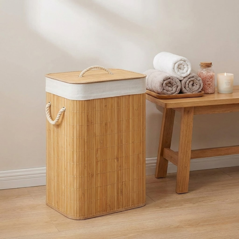 Cesto de Roupa de Bambu Roma