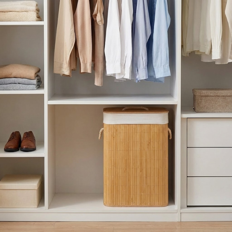 Cesto de Roupa de Bambu Roma