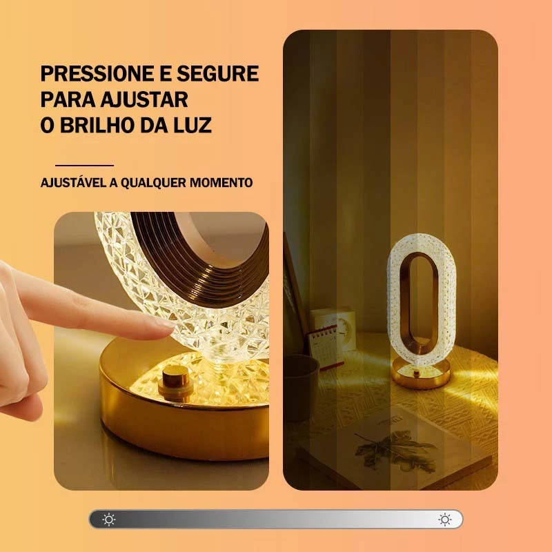 Luminária de Led Londres com Acendimento ao Toque Dourado