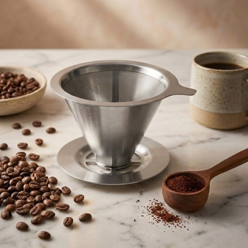 Filtro de Café Inox Prata - Tamanho 103