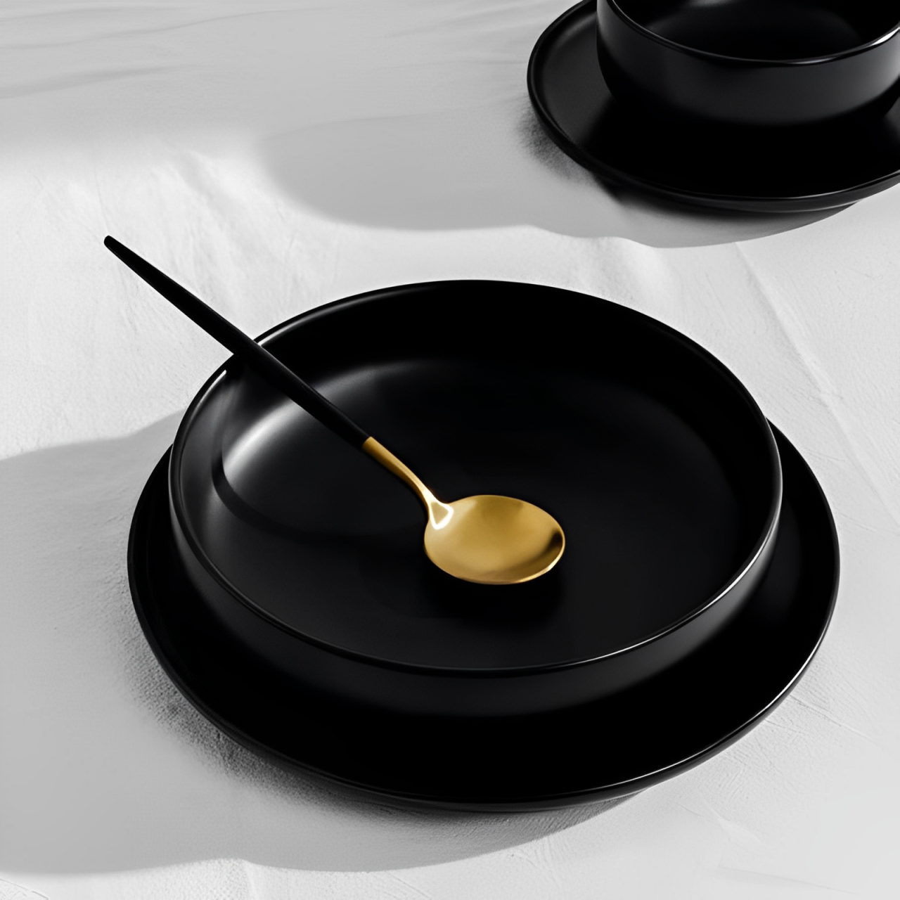 Jogo de Talheres Inox Francês Preto