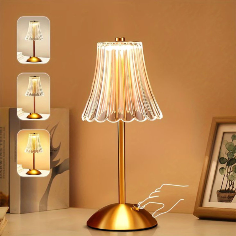 Luminária de Led Grécia com Acendimento ao Toque Dourado