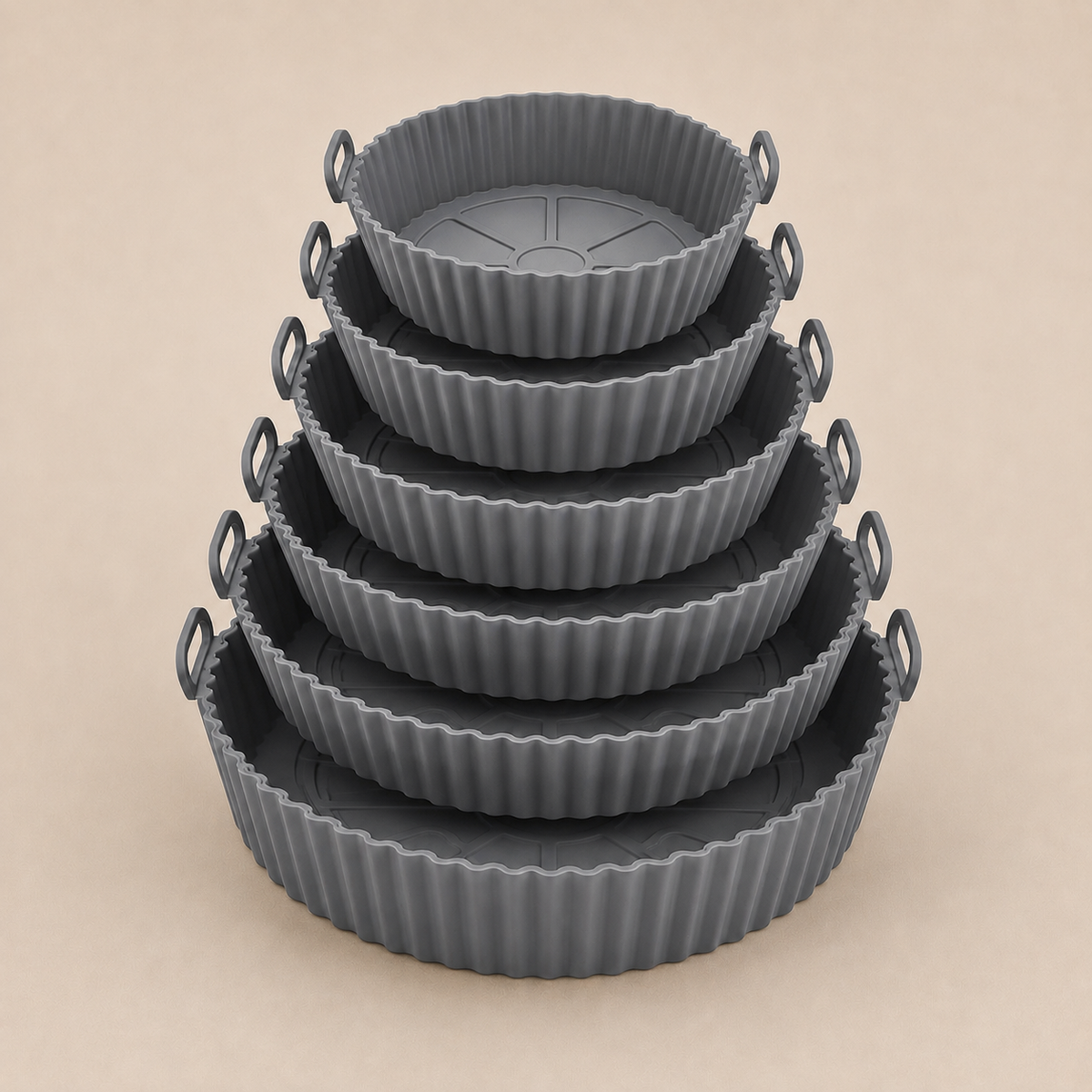 Kit 6 Formas de Silicone Premium para Air Fryer