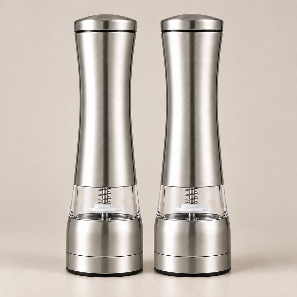 Moedor de Sal e Pimenta Premium em Aço Inox – Kit com 2 Unidades