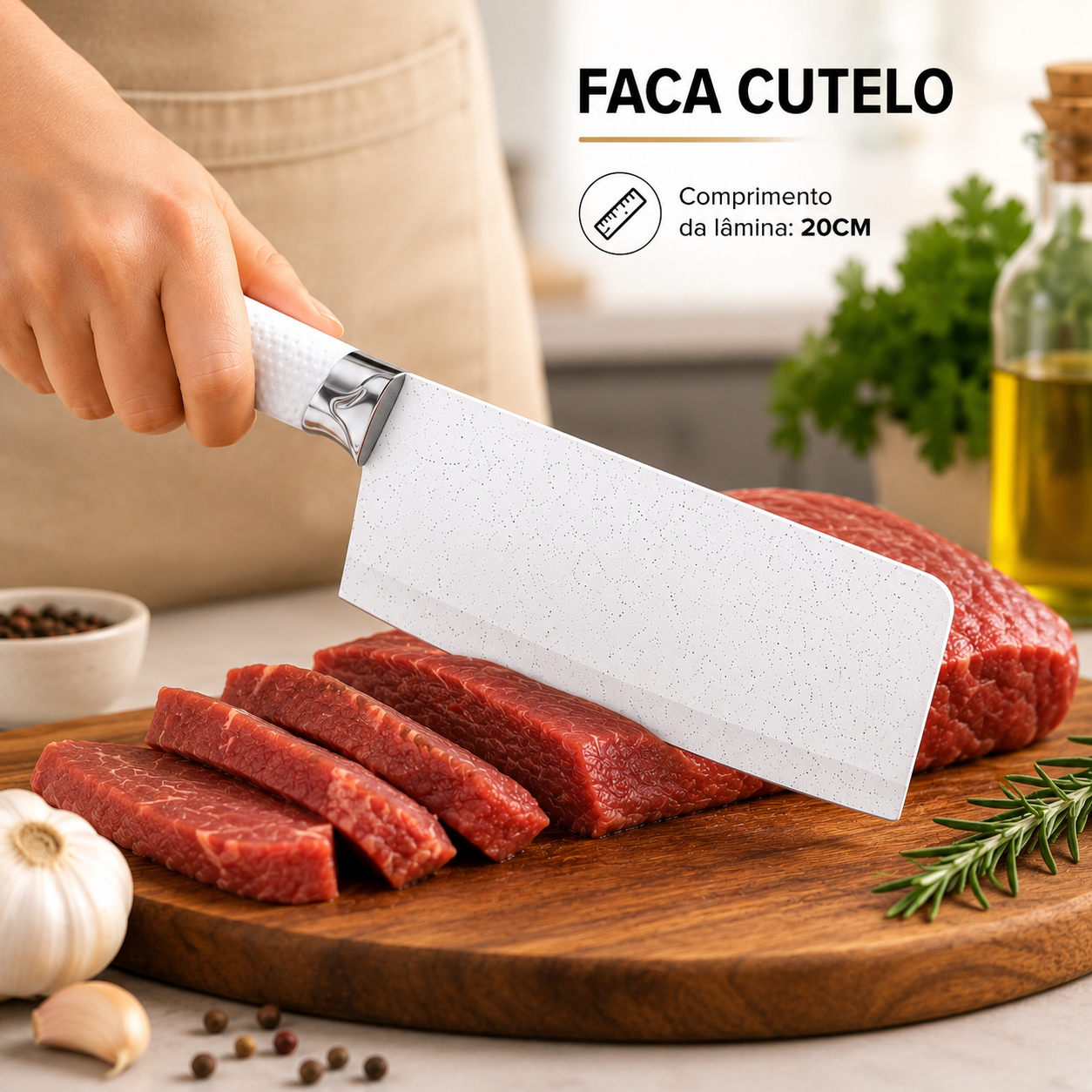 Conjunto de Facas e Utensílios Inox Texturizado 12 Peças