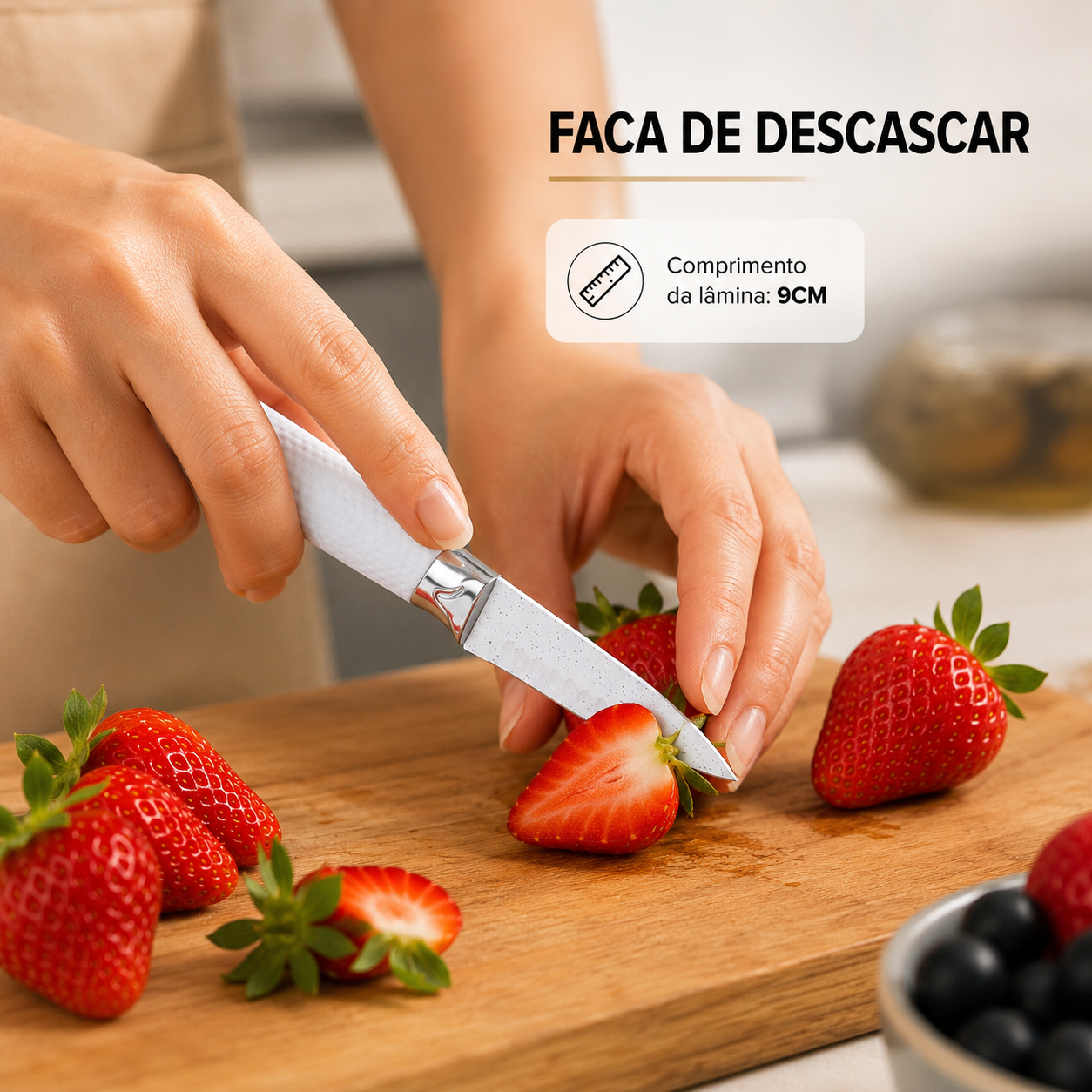 Conjunto de Facas e Utensílios Inox Texturizado 12 Peças