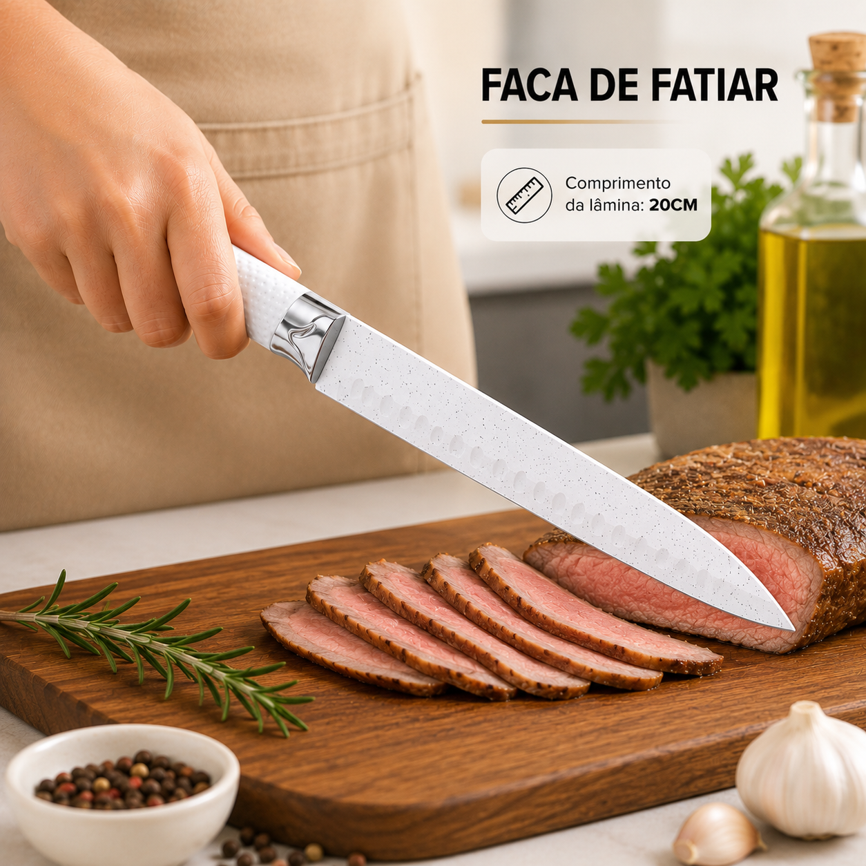 Conjunto de Facas e Utensílios Inox Texturizado 12 Peças