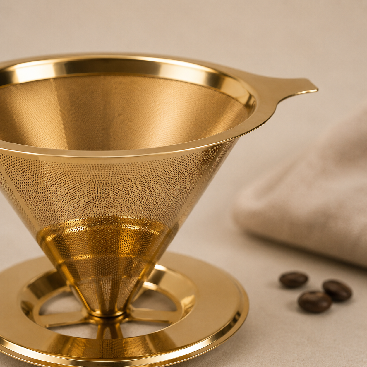 Filtro de Café Inox Dourado - Tamanho 103