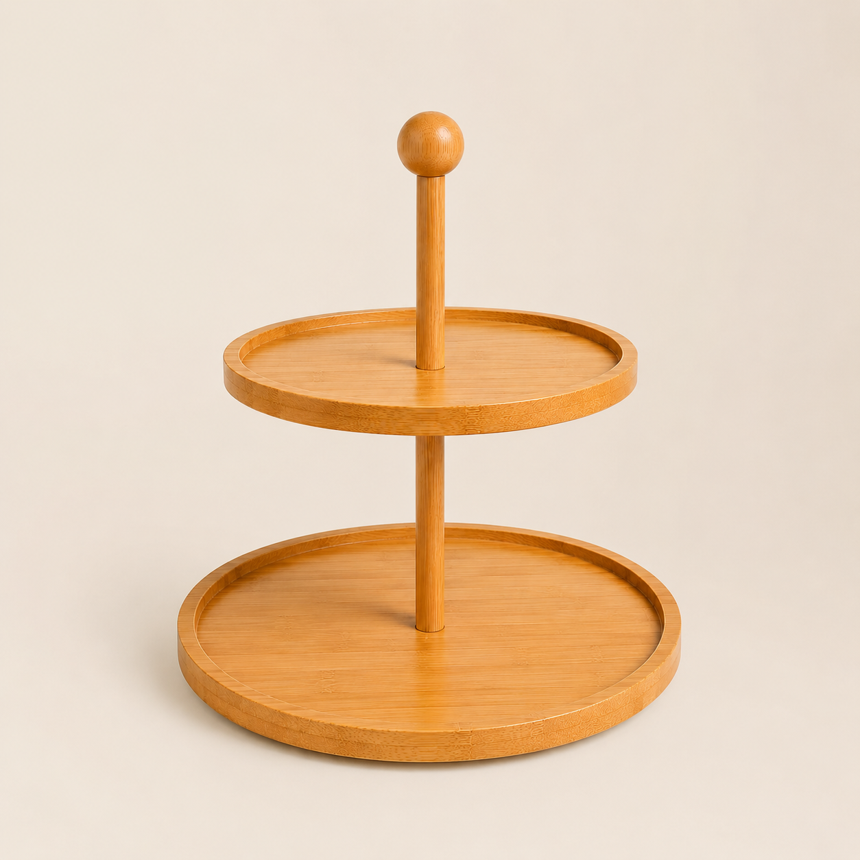 Suporte para Servir Nara em Bambu – 2 Andares